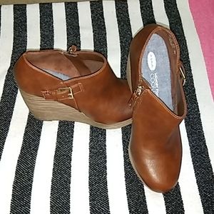 Wedge booties brand new never worn